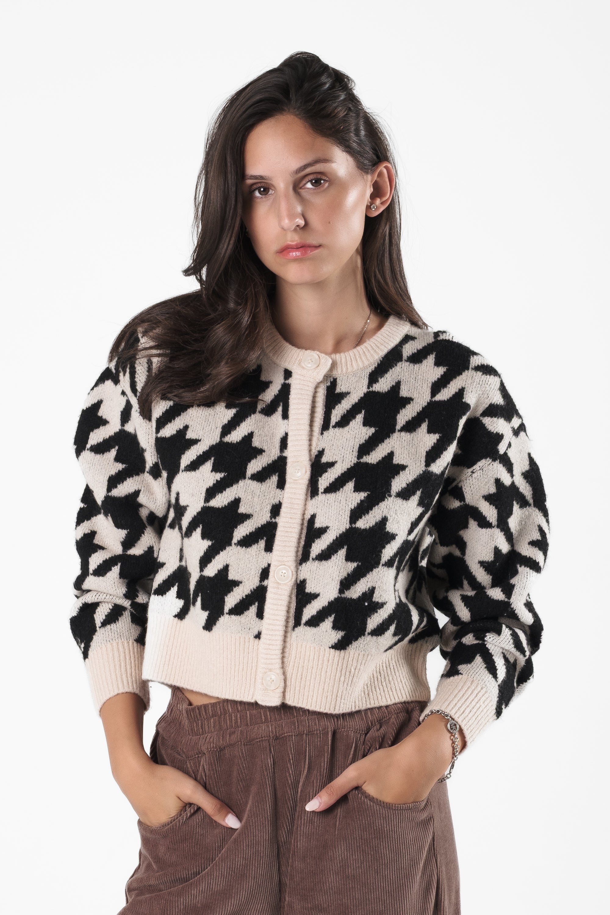 Kim Cardigan Short Hahnentritt - Image 10
