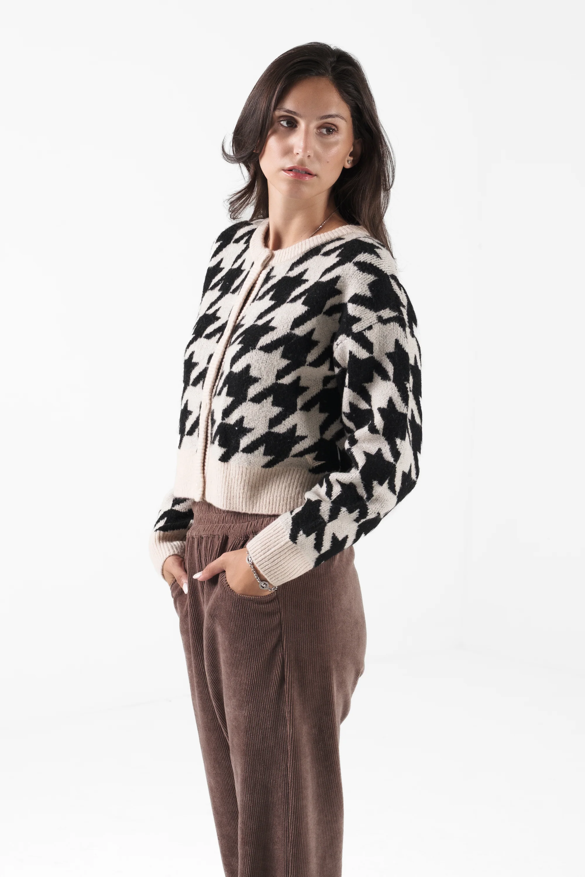 Kim Cardigan Short Hahnentritt - Image 11