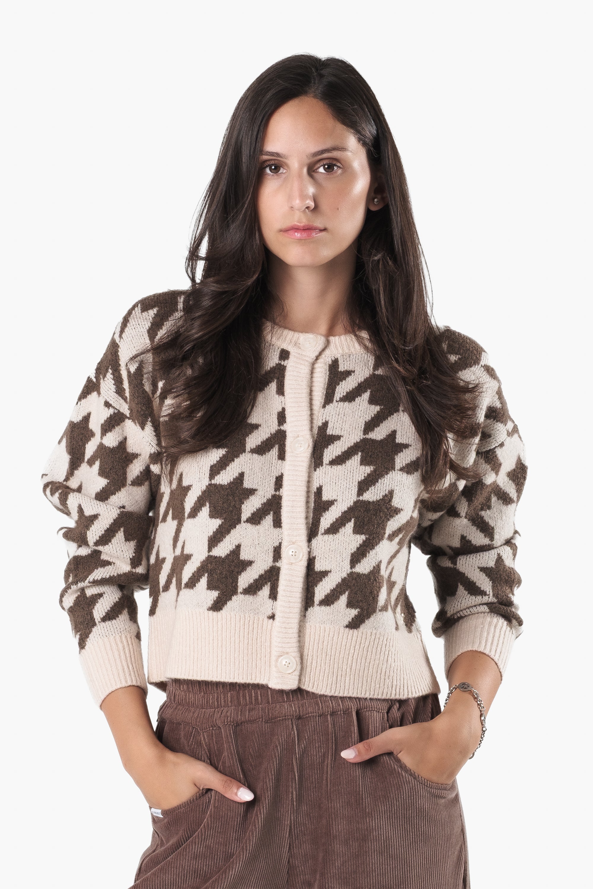 Kim Cardigan Short Hahnentritt - Image 4
